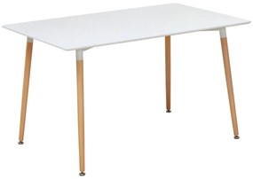 Τραπέζι ArteLibre OWLET Λευκό MDF/Ξύλο 120x80x74cm