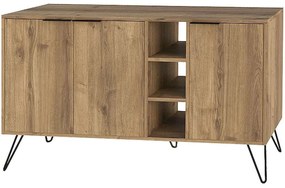 Μπουφές Clara 0249813 142x35,6x83cm Light Walnut Μελαμίνη,Μέταλλο