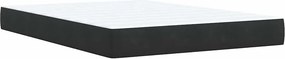 vidaXL Κρεβάτι Boxspring με Στρώμα Μαύρο 160x200 εκ. Βελούδινο