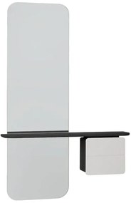 Καθρέπτης Τοίχου One More Look 5108C5620-7 78x15x118cm Black Oak Nuance Mist Umage