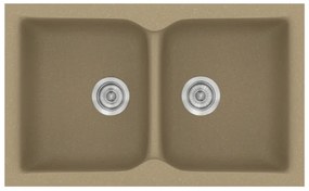 Sanitec Classic 336 Metallic Cream Ένθετος Νεροχύτης 90cm