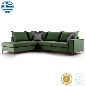 Intrahome Γωνιακός καναπές δεξιά γωνία TAURUSRA Intrahome ύφασμα κυπαρισσί-ανθρακί 290x235x95εκ | SKU: INTRAPA-279111145