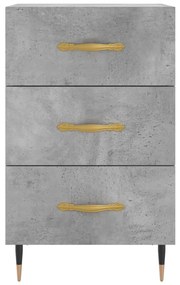 vidaXL Κομοδίνο Γκρι Σκυροδέματος 40x40x66 εκ. από Επεξεργασμένο Ξύλο