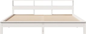 vidaXL Σκελετός Κρεβ. Χωρίς Στρώμα Λευκό 180x200 εκ Μασίφ Πεύκο