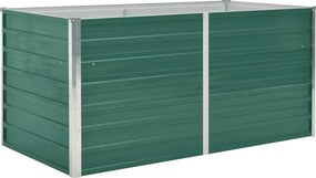 vidaXL Ζαρντινιέρα Ψηλή Πράσινη 160x80x77 εκ. Γαλβανισμένος Χάλυβας