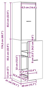 ΣΥΡΤΑΡΙΕΡΑ ΓΕΝΙΚΗΣ ΧΡΗΣΗΣ SONOMA ΔΡΥΣ 30X41X174,5ΕΚ ΕΠΕΞ. ΞΥΛΟ 3309647