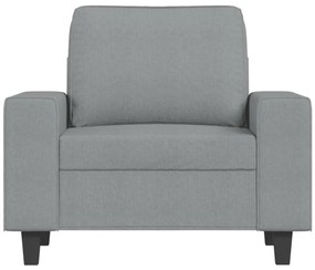 vidaXL Πολυθρόνα Ανοιχτό Γκρι 60 εκ. Υφασμάτινη
