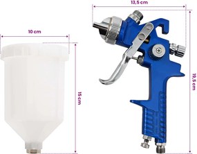 vidaXL Σετ πιστολιού ψεκασμού HVLP με δοχείο 600 ml 600 ml