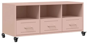 vidaXL Έπιπλο Τηλεόρασης Ροζ 100,5x39x43,5 εκ. Ατσάλι