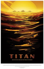 Εικονογράφηση Titan (Retro Planet & Moon Poster) - Space Series (NASA), (26.7 x 40 cm)