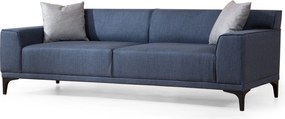 Τριθέσιος Καναπές Μπλε PETRA 86x215x87