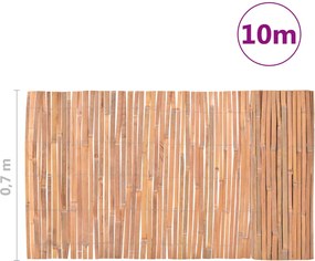 vidaXL Καλαμωτή Περίφραξης 1000 x 70 εκ. από Μπαμπού