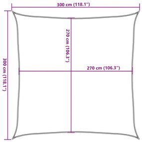 Πανί Σκίασης Μαύρο 3 x 3 μ. από HDPE 160 γρ./μ² - Μαύρο