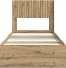 vidaXL Καλάθι με αποθήκη και κεφαλάρι Artisan Δρυς 90 x 190 cm