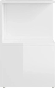 vidaXL Βοηθητικό Ντουλάπι Γυαλ. Λευκό 35 x 35 x 55 εκ. από Επεξ. Ξύλο
