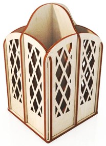 Intra απο ξύλο plywood 3mm-4mm πάχος - Μολυβοθήκη Storage Organizer 4mm Δίασταση 30x30 cm Intraeaxys-voq2zjjo