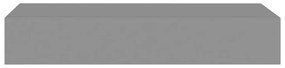 vidaXL Ράφια Τοίχου με Συρτάρια 2 Τεμ. Γκρι 60 x 23,5 x 10εκ. από MDF