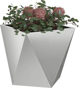 vidaXL Γλάστρα Ασημί 30 x 30 x 30 cm Επικαλυμμένος Χάλυβας