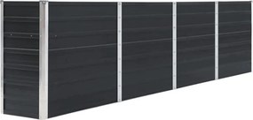 vidaXL Ζαρντινιέρα Ψηλή Ανθρακί 320x40x77 εκ. Γαλβανισμένος Χάλυβας