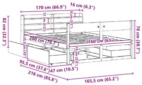 ΣΚΕΛΕΤΟΣ ΚΡΕΒ. ΧΩΡΙΣ ΣΤΡΩΜΑ ΚΑΦΕ ΚΕΡΙΟΥ 160X200 ΕΚ ΜΑΣΙΦ ΠΕΥΚΟ 3307118