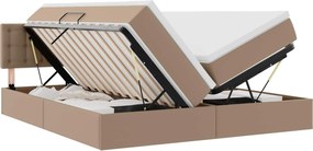 vidaXL Κρεβάτι Αποθήκης Καπουτσίνο 180 x 200 cm Τεχνητό Δέρμα