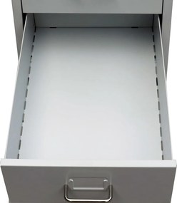 vidaXL Αρχειοθήκη με 5 Συρτάρια Γκρι 68,5 εκ. Ατσάλινη