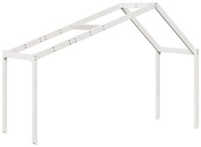 vidaXL Κρεβάτι Υπερυψωμένο με Οροφή 75x190εκ. από Μασίφ Ξύλο Πεύκου