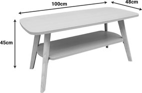 Τραπέζι σαλονιού Komela I mdf σε φυσική απόχρωση 100x48x45cm