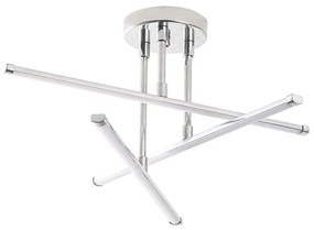 Φωτιστικό Οροφής - Πλαφονιέρα Ledflower 119FRS1544 51x51x26cm Led 18W 3000K Chrome Opviq