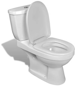 vidaXL Λεκάνη τουαλέτας με καζανάκι Λευκό χρώμα