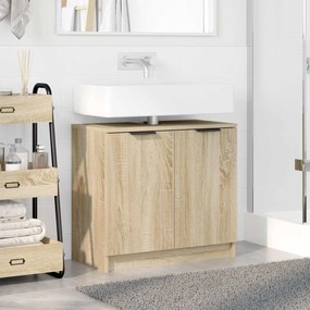 vidaXL Ντουλάπι Μπάνιου με αποθήκευση Δρύς Sonoma 64,5 x 33,5 x 59 εκ.