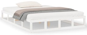 vidaXL Πλαίσιο Κρεβατιού Λευκό 160 x 200 εκ. από Μασίφ Ξύλο