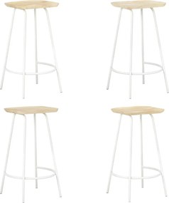 vidaXL Σκαμπό Μπαρ 4 τεμ. από Μασίφ Ξύλο Μάνγκο