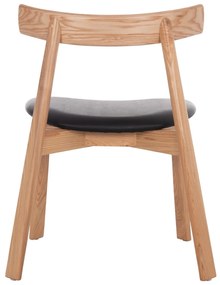 Καρέκλα Τραπεζαρίας SEKAN Rubberwood - Μαύρο PU 60x54x72Υ εκ. 2αδα 60x54x72 εκ.
