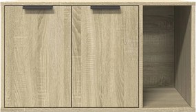 vidaXL Τουαλέτα Γάτας Περίφραξη Sonoma Δρυς 80x50x45εκ Επεξεργασμ Ξύλο
