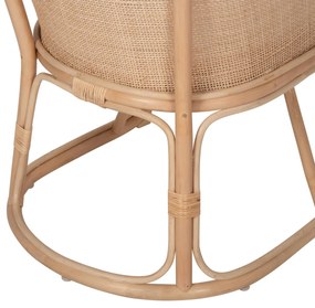 Καρέκλα - Πολυθρόνα ΚΙΚΟ C9839 Φυσικό Rattan με Λευκό Μαξιλάρι 61x71x76Yεκ. 61x71x76 εκ.
