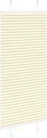vidaXL Πλισέ περσίδα Κρέμα 60x100 cm Πλάτος υφάσματος 59,4 cm