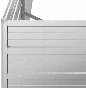 vidaXL Ζαρντινιέρα Υπερυψωμένη Ασημί 160x40x77 εκ. Γαλβανισμ. Χάλυβας