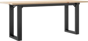 vidaXL Τραπεζάκι Σαλονιού Πλαίσιο Ο Μασίφ Πεύκο/Ατσάλι