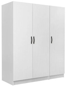Ντουλάπα ρούχων Victoria Megapap τρίφυλλη χρώμα λευκό 150x60x181εκ.