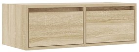 vidaXL ντουλάπι τηλεόρασης  με φώτα LED Sonoma Oak 75x35,5x25 cm