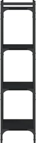 vidaXL Βιβλιοθήκη 4 Επιπέδων Μαύρη 40 x 30 x 120 εκ. από Επεξεργ. Ξύλο