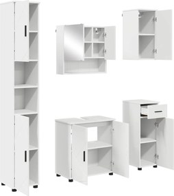 vidaXL Σετ Επίπλων Μπάνιου 5 τμχ. Λευκό 61 x 35 x 64 εκ.