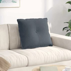 vidaXL Μαξιλάρι Πλάτης Σκούρο Γκρι 60 x 50 x 19 cm