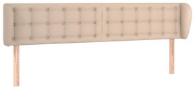 vidaXL Κεφαλάρι με Πτερύγια Καπουτσίνο 163x23x78/88εκ. Συνθετικό Δέρμα