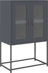 vidaXL Highboard Ανθρακί 68x39x107 cm Χάλυβας