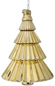 Χριστουγεννιάτικα Στολίδια Δεντράκια (Σετ 4Τμχ) 83192 9x13cm Gold