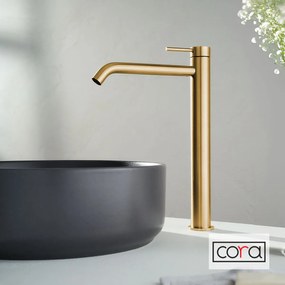 Cora Cosmo 6113 Gold Brushed PVD - Μπαταρία επιτραπέζιου νιπτήρα