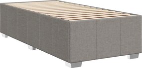 vidaXL Κρεβάτι Boxspring με Στρώμα Taupe 100 x 200 εκ. Υφασμάτινο