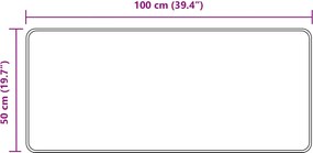 vidaXL Χαλί Runner MARSA Πολύχρωμο 100 x 50 cm Πολυέστερ και PVC